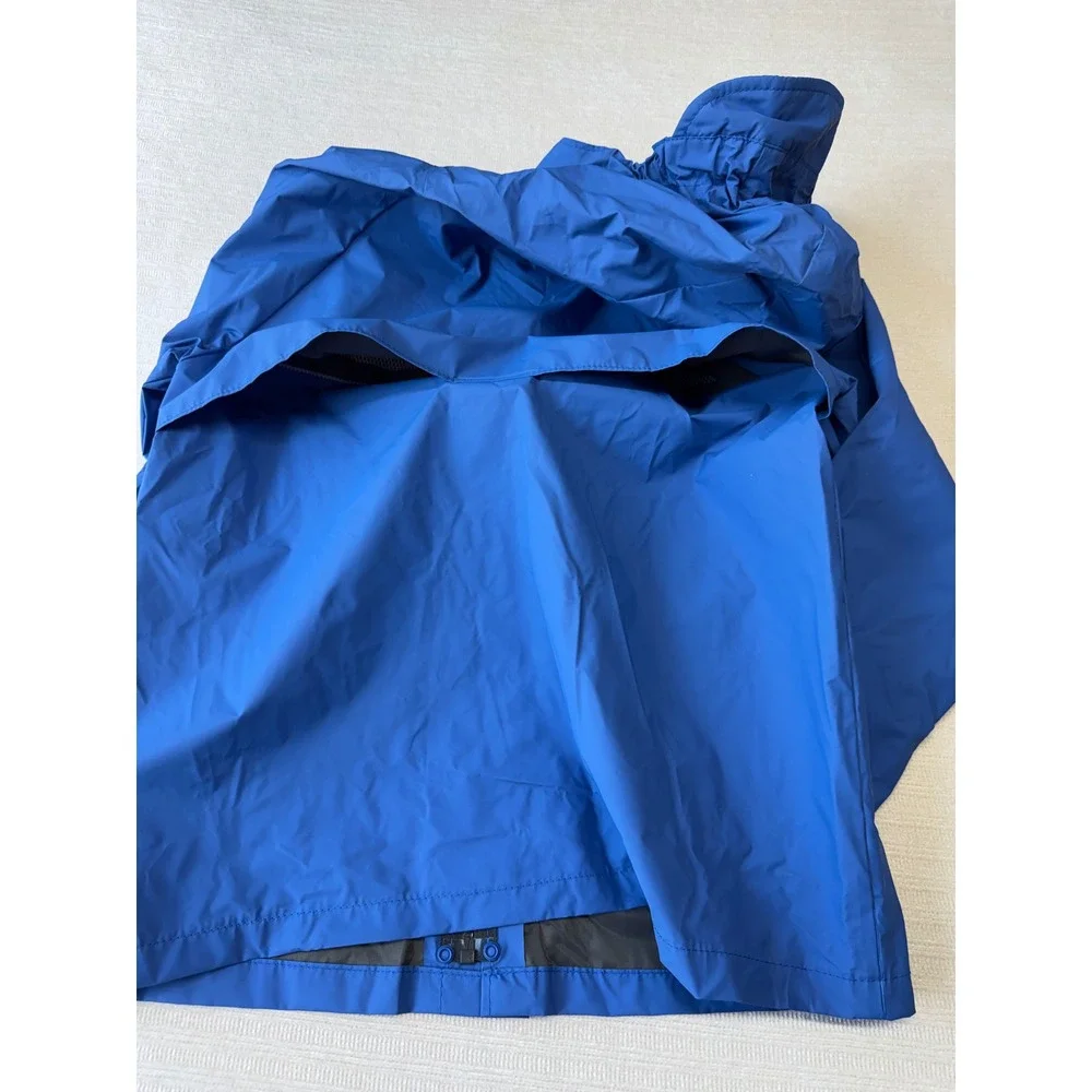 Vintage Pro Rainer Kids Acadia Rain Jacket Blue Hooded Deadstock Y2K M 10-12
